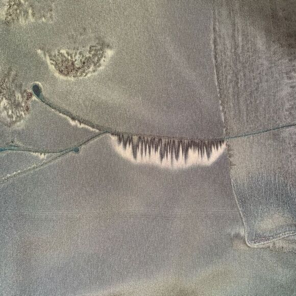 Vintage A Class Black Gray Oversized Button Down Shirt Abstract Art To Wear XL - Picture 9 of 11